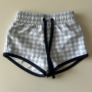 Minnow Swim Boys Oasis Blue Gingham Boardie Size 2T